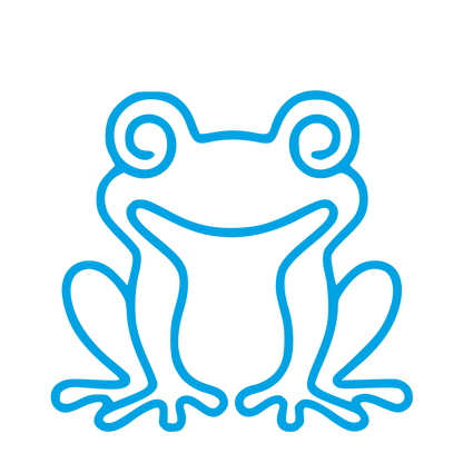 Monoline Frog Logo #00a3e4
