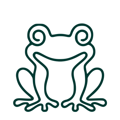 Monoline Frog Logo #003932