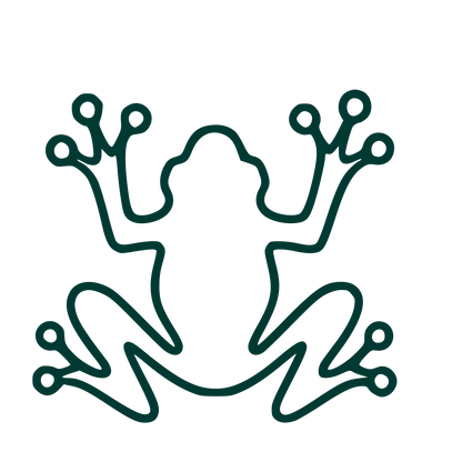 Monoline Frog Logo #003932