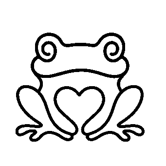 Monoline Frog Heart Logo
