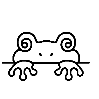 Monoline Peeping Frog Logo