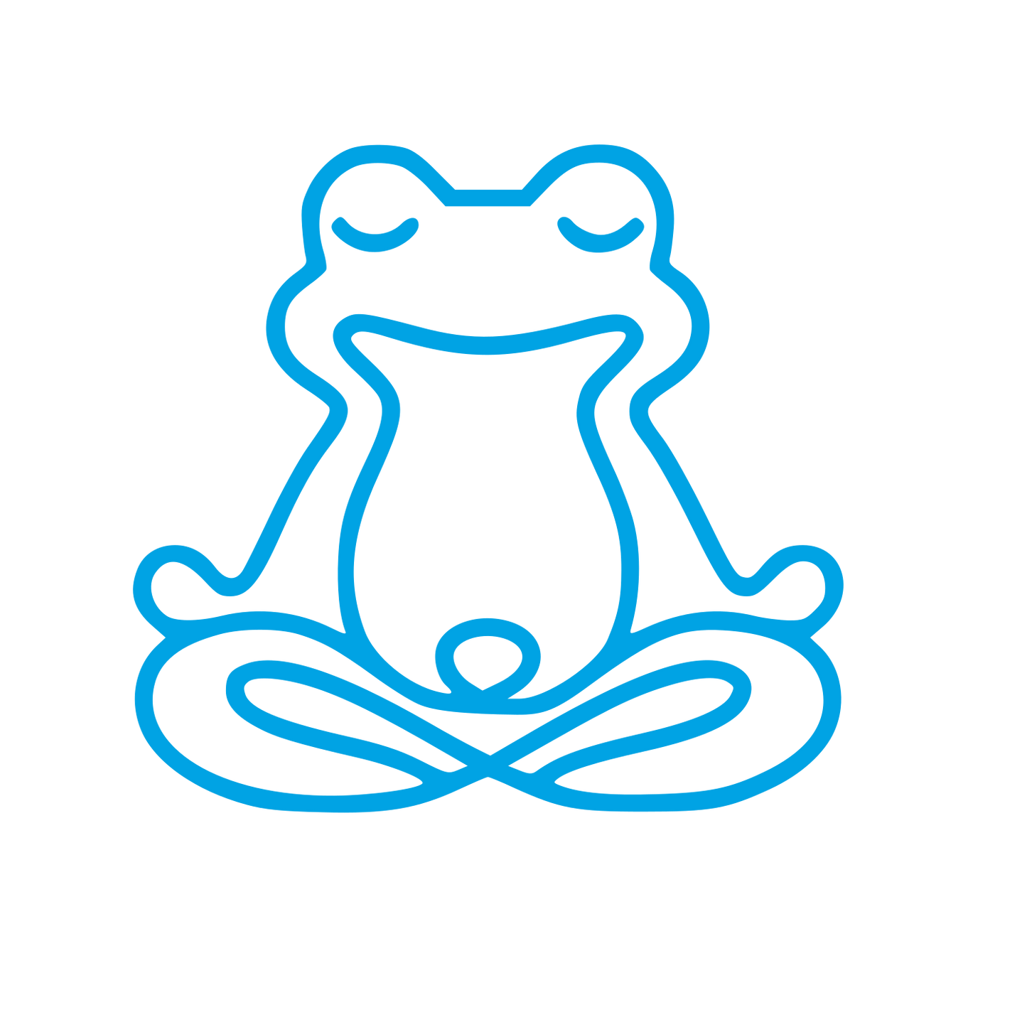 Meditating Frog Monoline Logo #00a3e4
