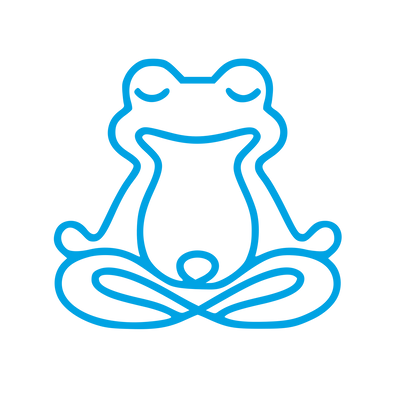 Meditating Frog Monoline Logo #00a3e4