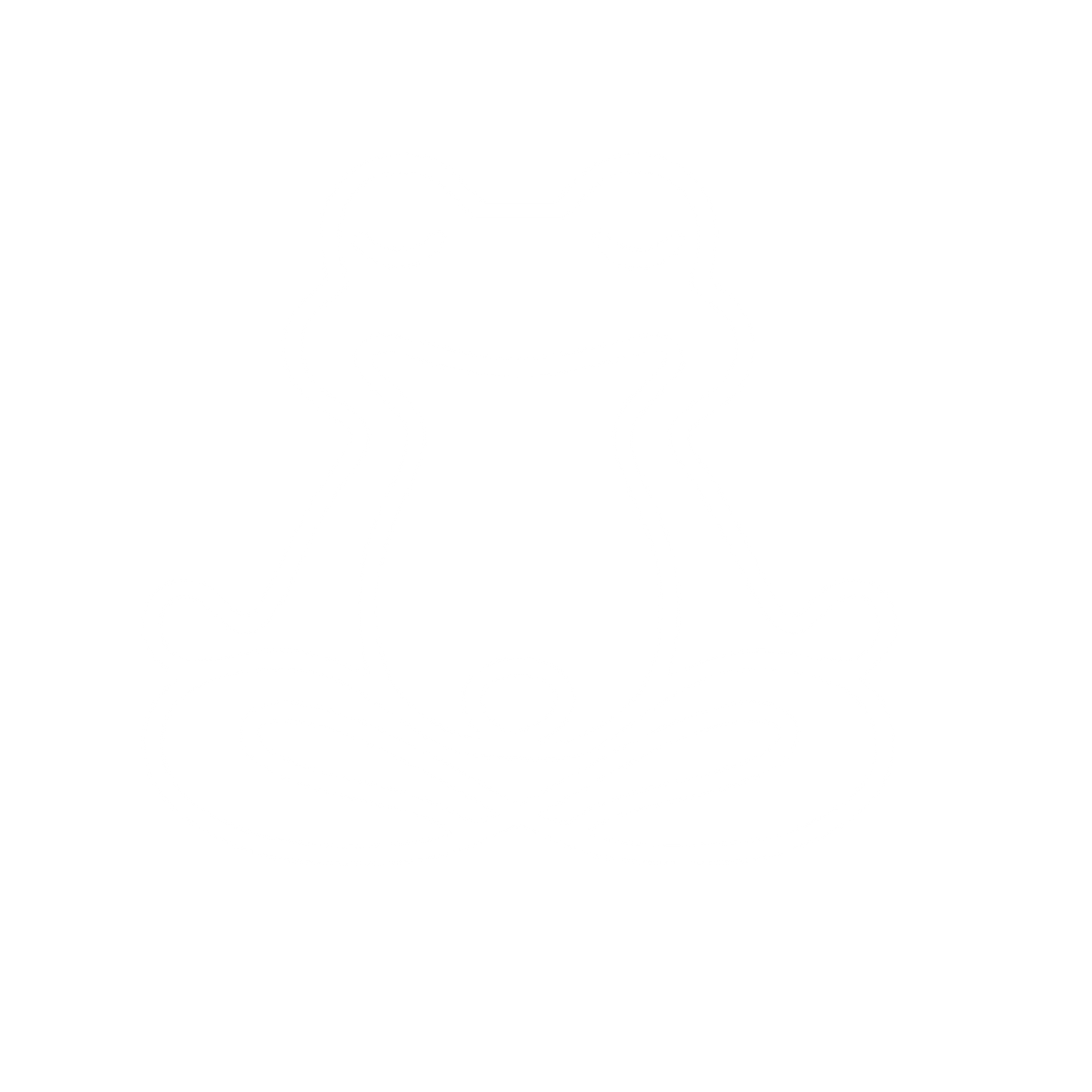 Meditating Frog Monoline Logo #ffffff