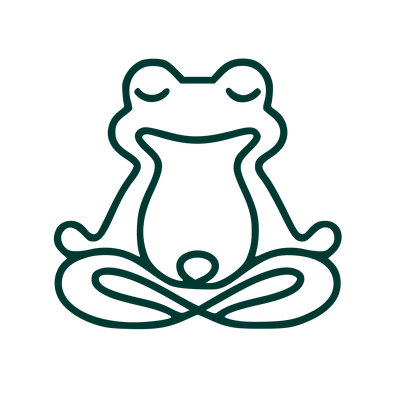 Meditating Frog Monoline Logo #003932