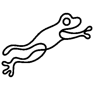 Monoline Leaping Frog Logo