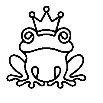 Monoline Frog Crown Logo