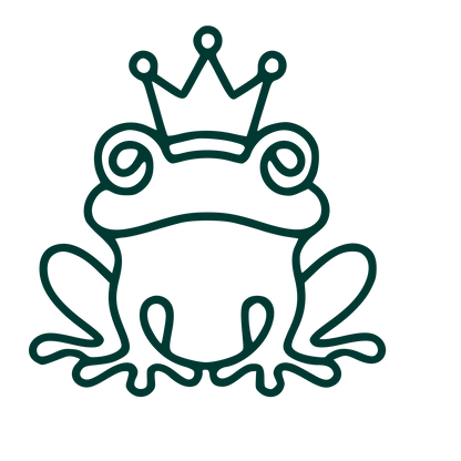 Monoline Frog Crown Logo #003932