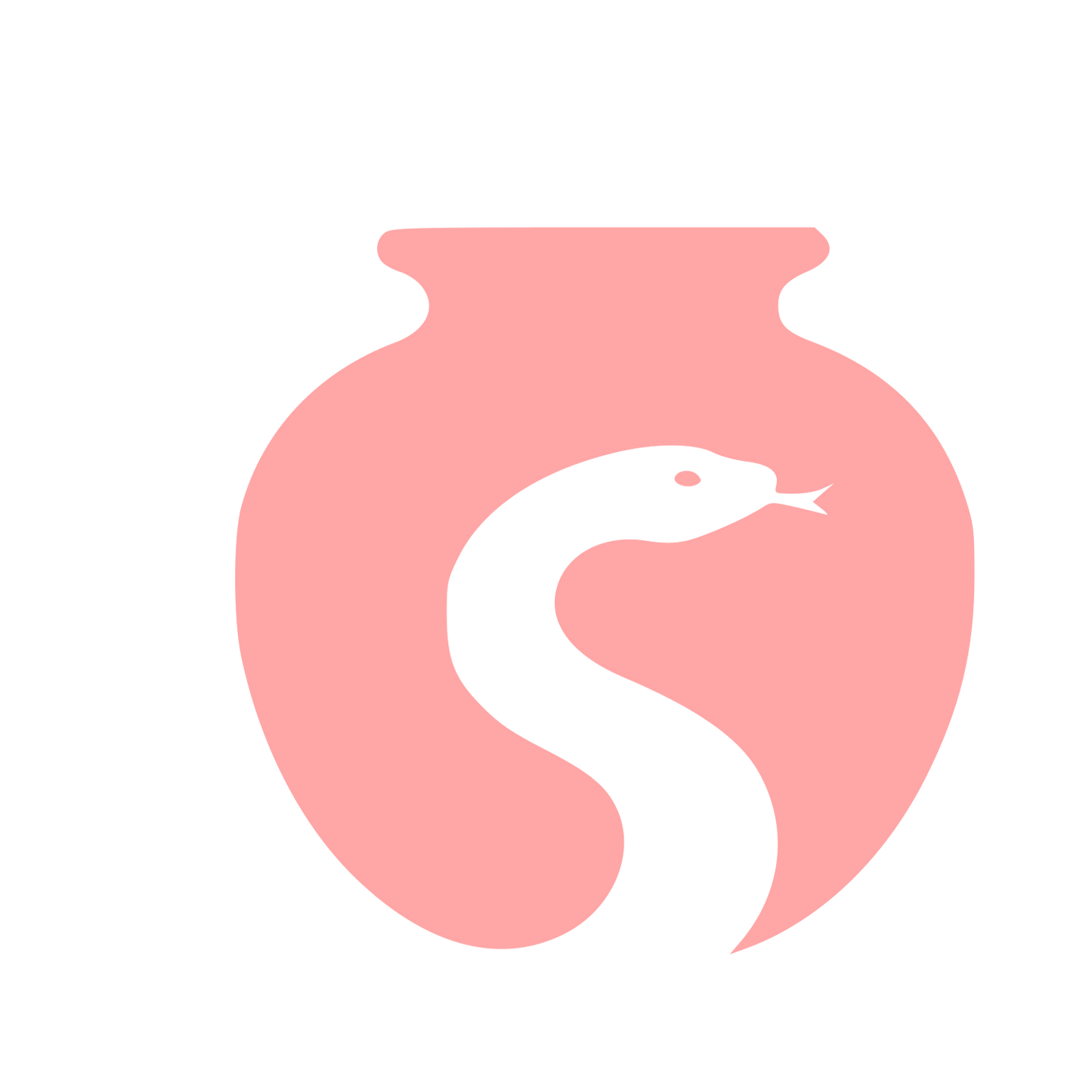 Snake in Vase Logo #ffa6a6