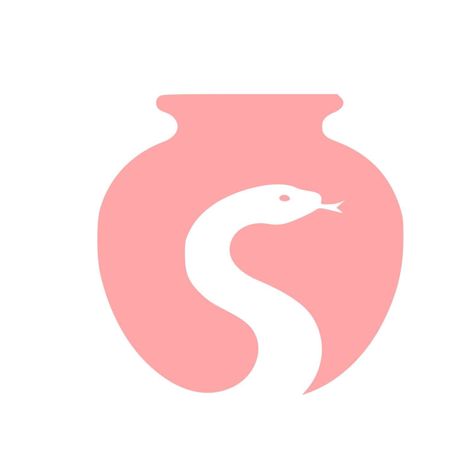 Snake in Vase Logo #ffa6a6