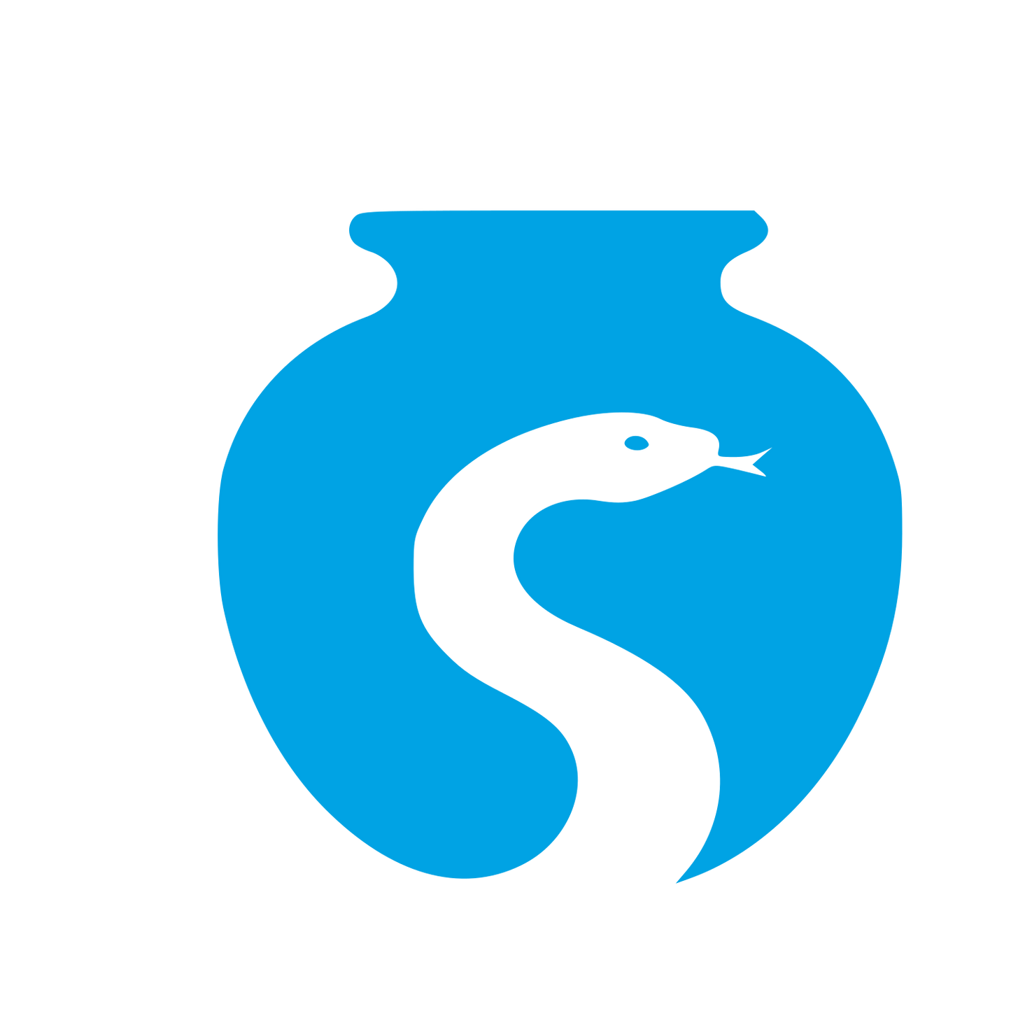 Snake in Vase Logo #00a3e4