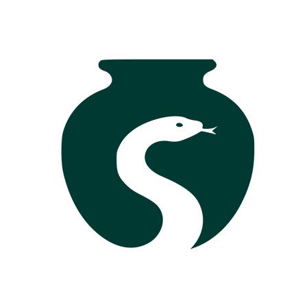 Snake in Vase Logo #003932