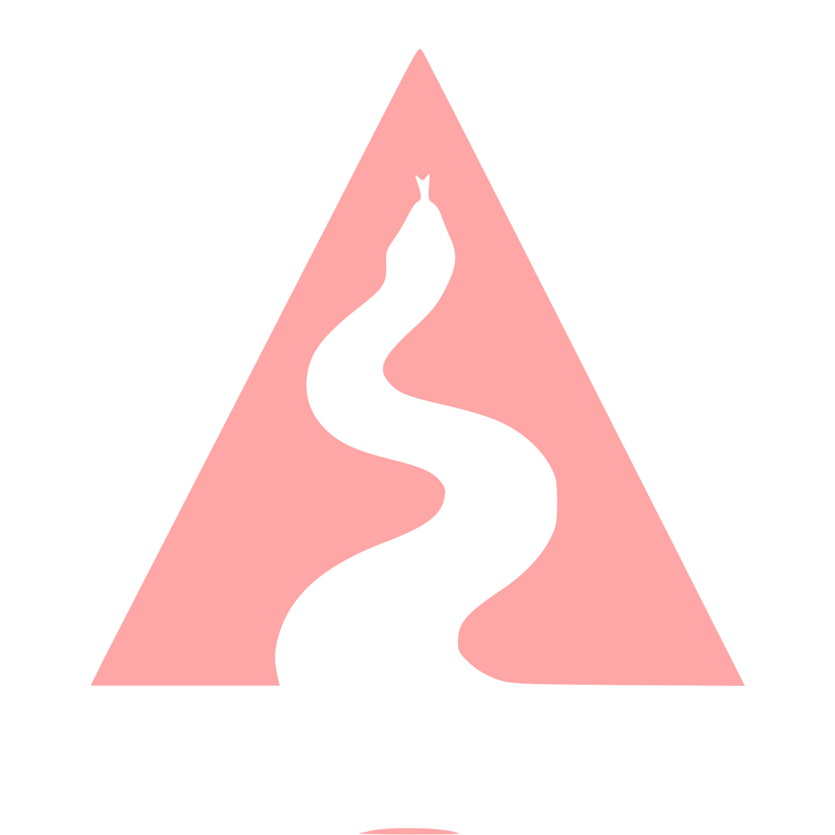 Snake in Triangle Logo #ffa6a6