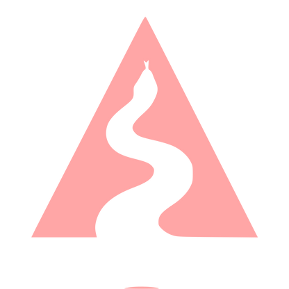 Snake in Triangle Logo #ffa6a6