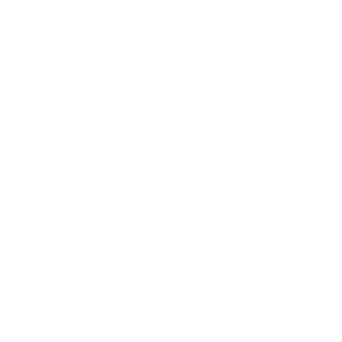 Snake in Triangle Logo #ffffff