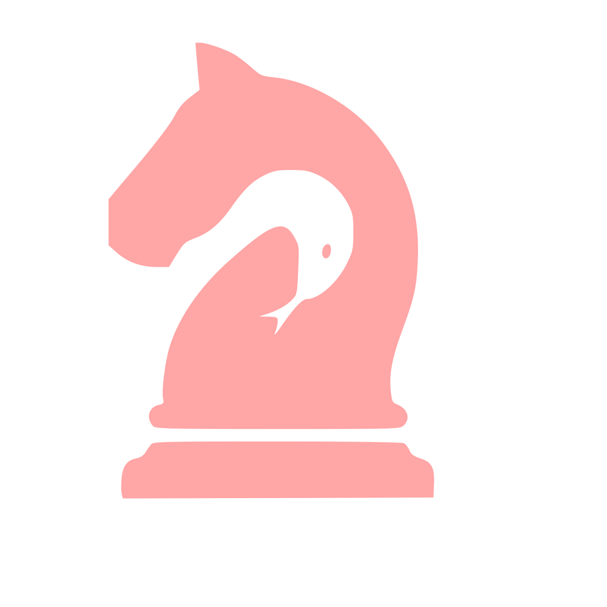 Chess Knight Snake Logo #ffa6a6