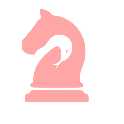 Chess Knight Snake Logo #ffa6a6