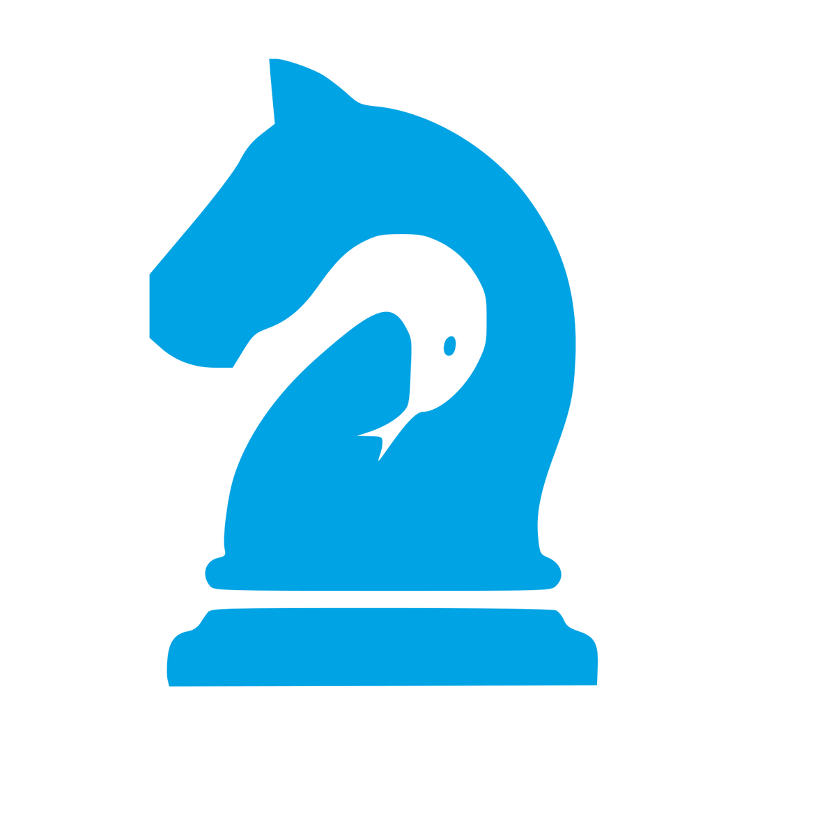 Chess Knight Snake Logo #00a3e4