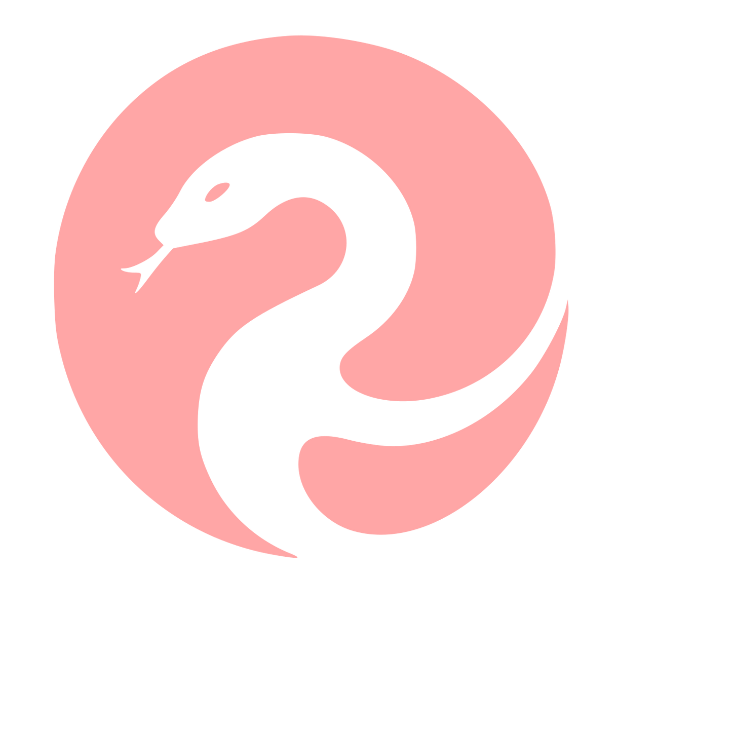 Coiled Snake Circle Logo #ffa6a6