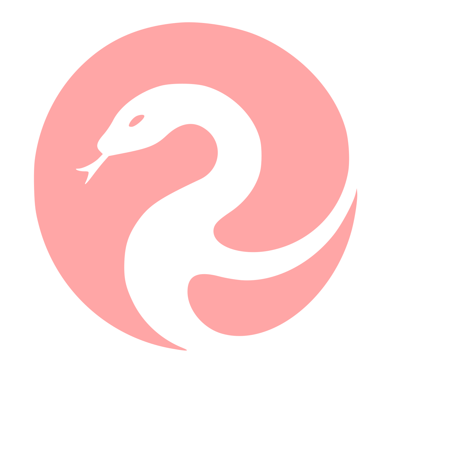 Coiled Snake Circle Logo #ffa6a6