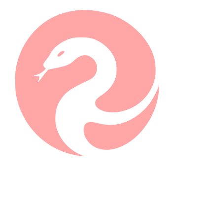 Coiled Snake Circle Logo #ffa6a6