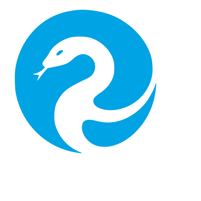 Coiled Snake Circle Logo #00a3e4