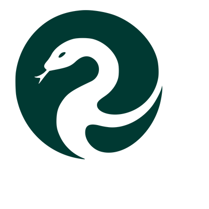 Coiled Snake Circle Logo #003932