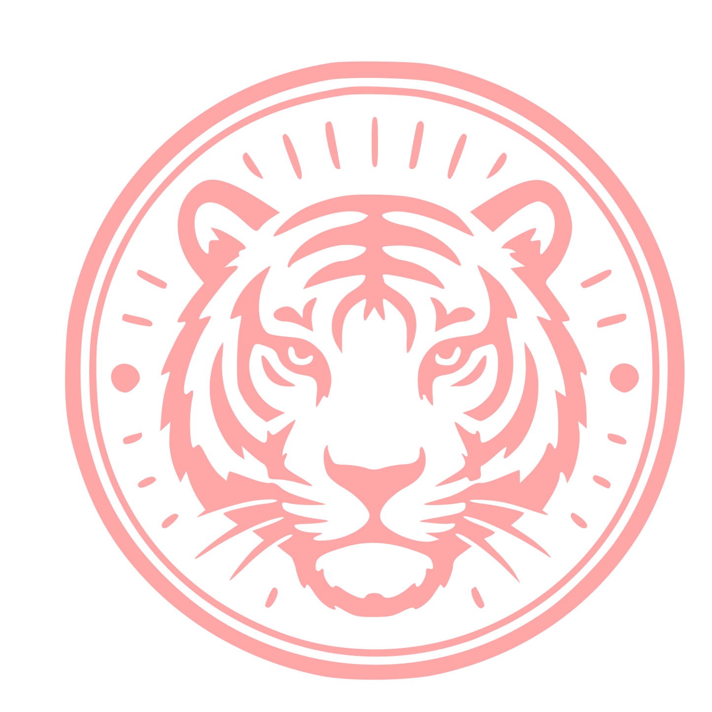 Tiger Face Badge Logo #ffa6a6