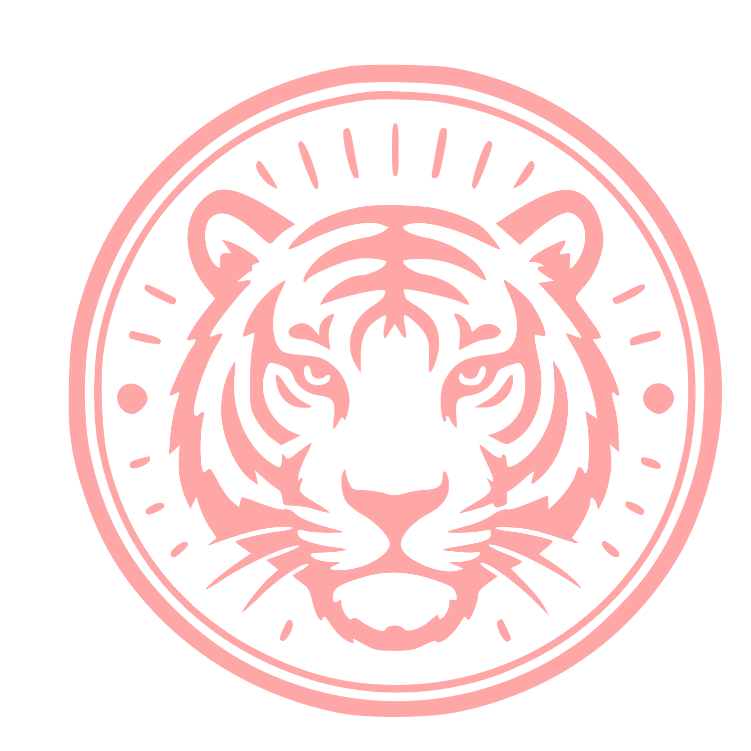 Tiger Face Badge Logo #ffa6a6