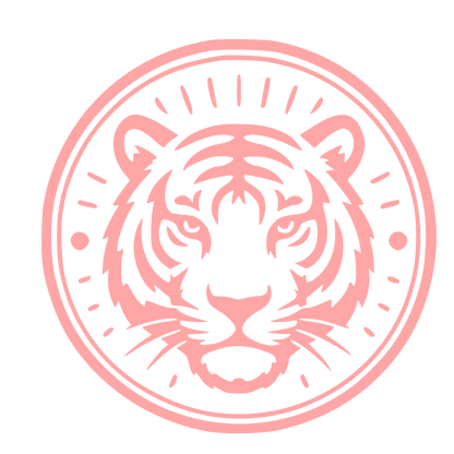 Tiger Face Badge Logo #ffa6a6