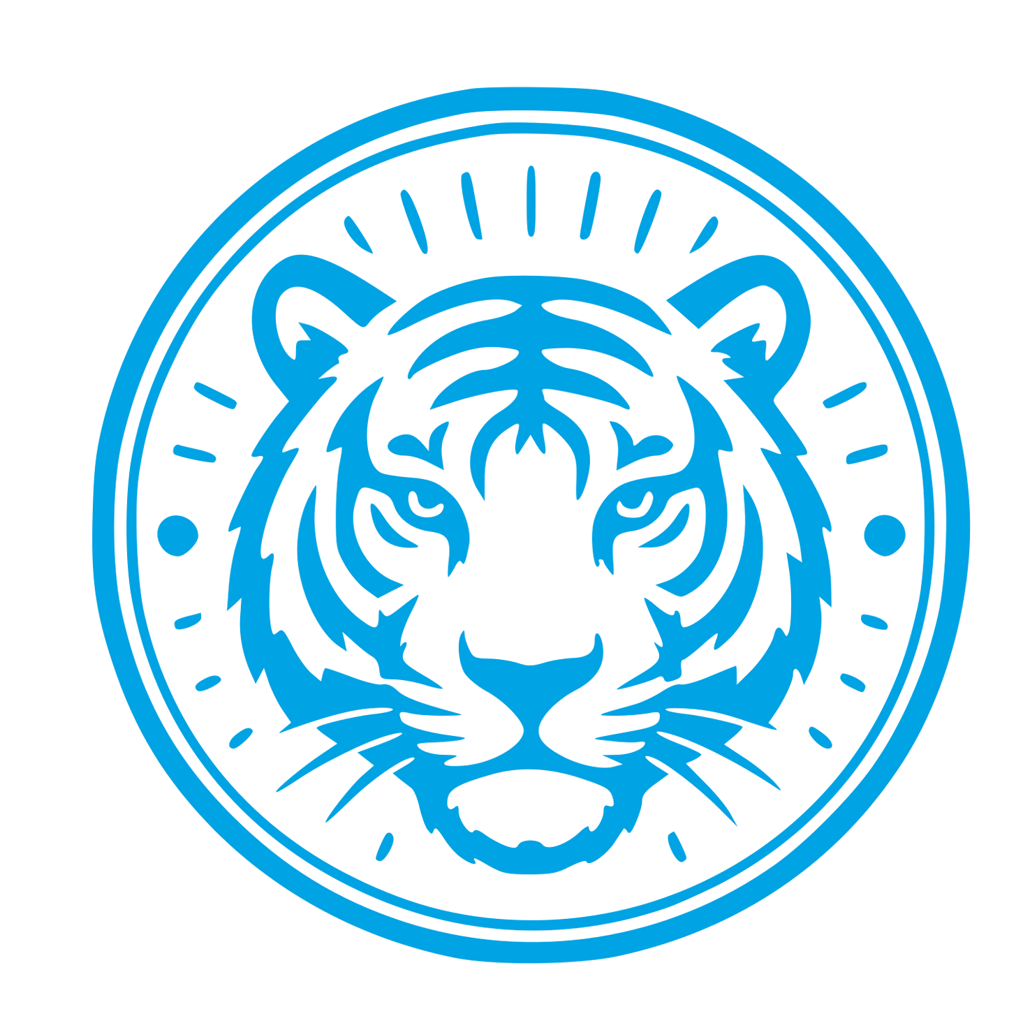 Tiger Face Badge Logo #00a3e4