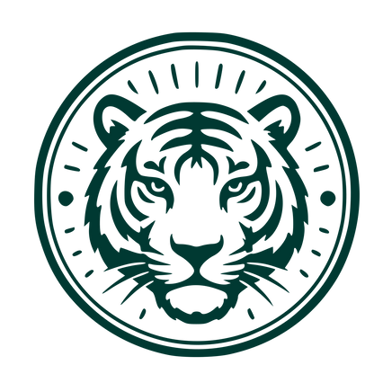Tiger Face Badge Logo #003932