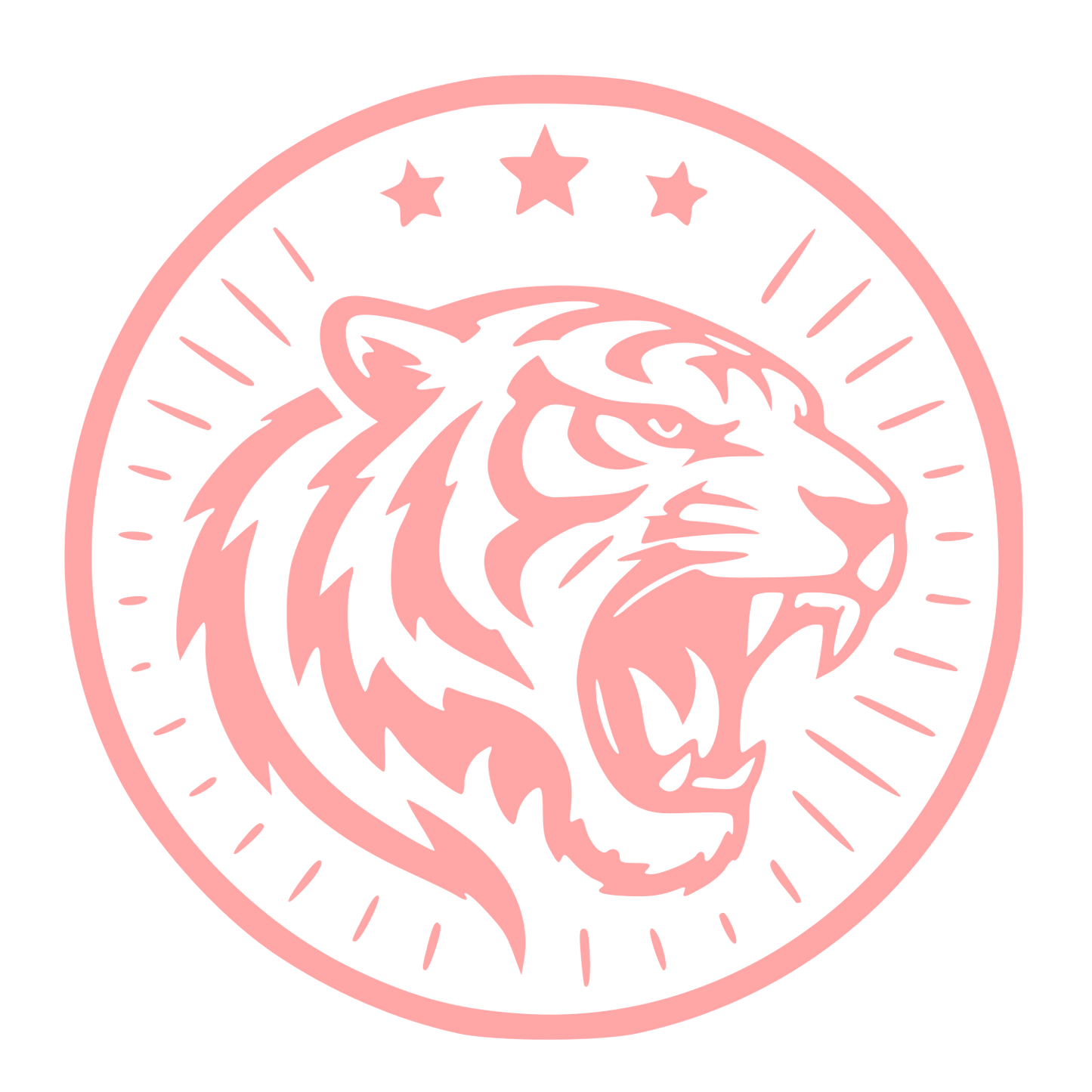 Tiger Head Badge Logo #ffa6a6