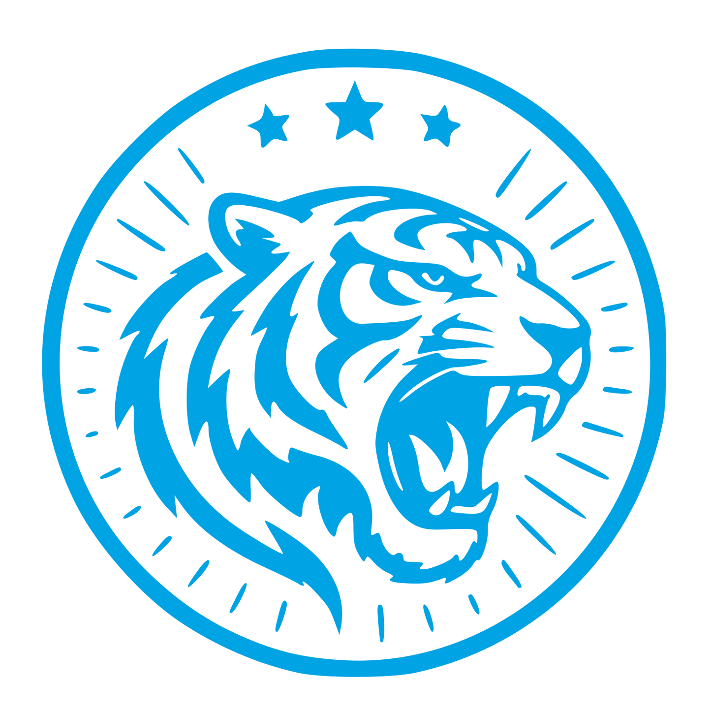 Tiger Head Badge Logo #00a3e4