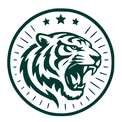 Tiger Head Badge Logo #003932