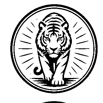 Tiger Stamp Badge Logo