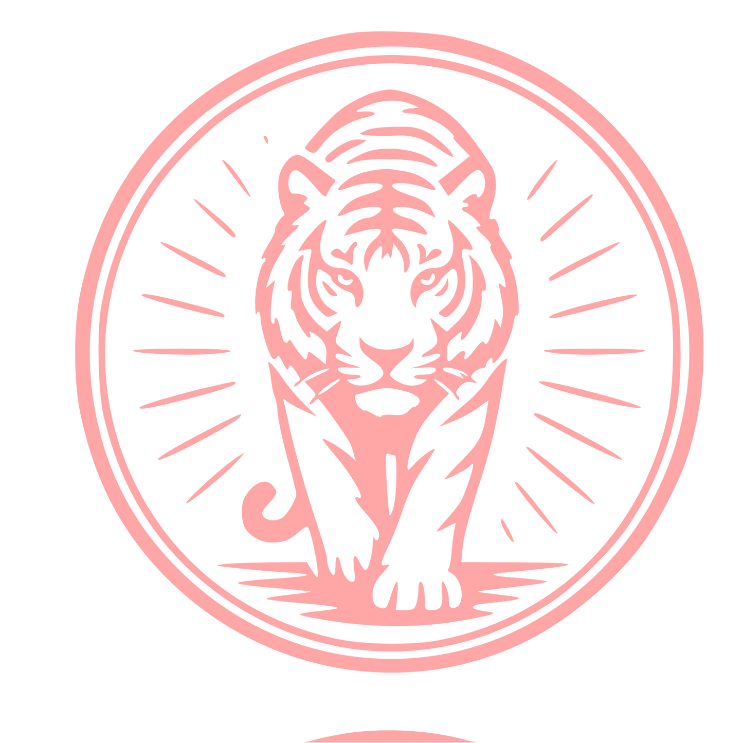 Tiger Stamp Badge Logo #ffa6a6
