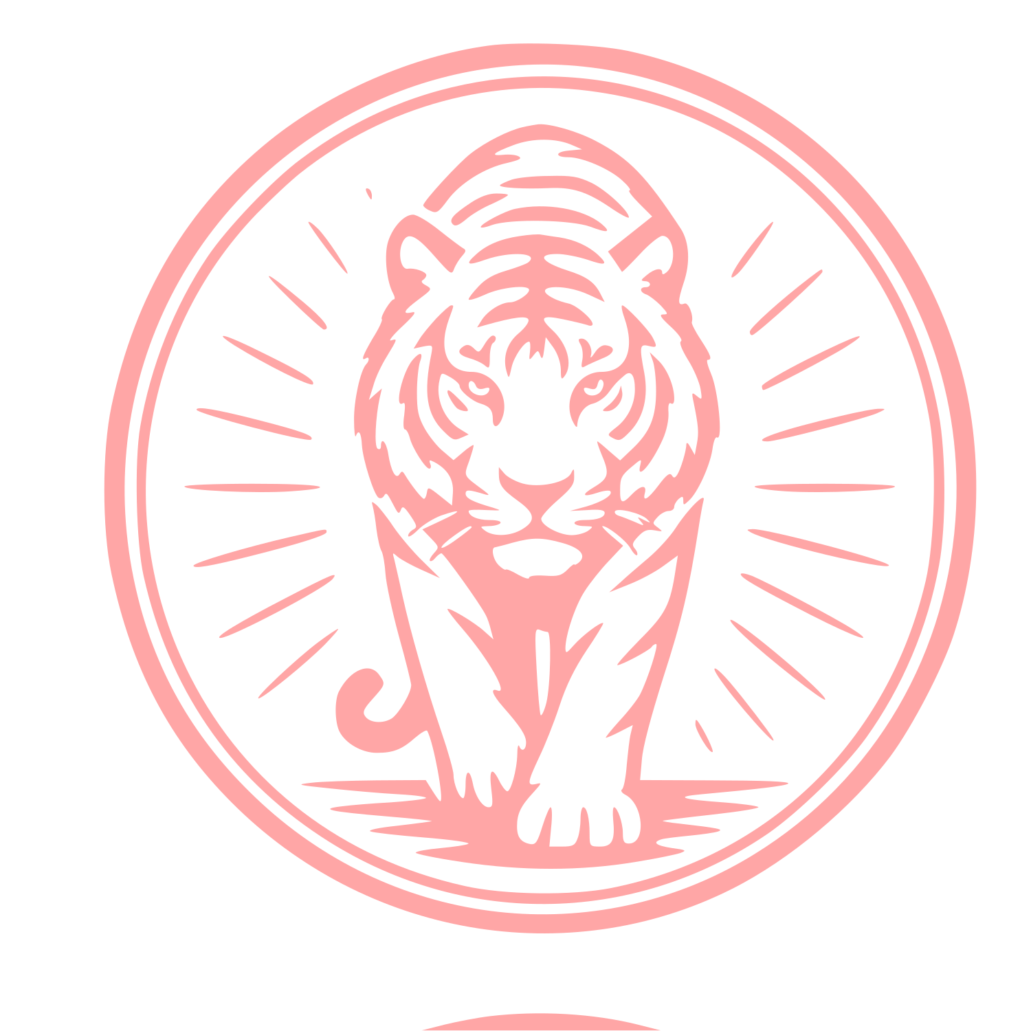 Tiger Stamp Badge Logo #ffa6a6