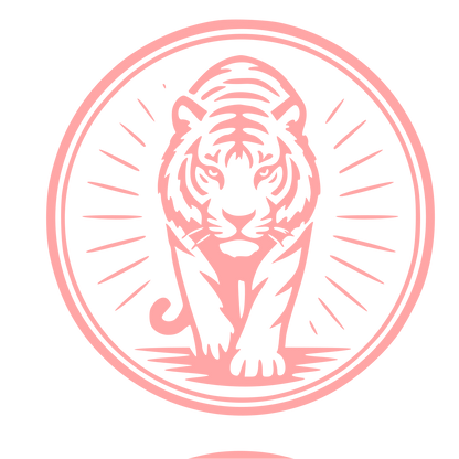 Tiger Stamp Badge Logo #ffa6a6