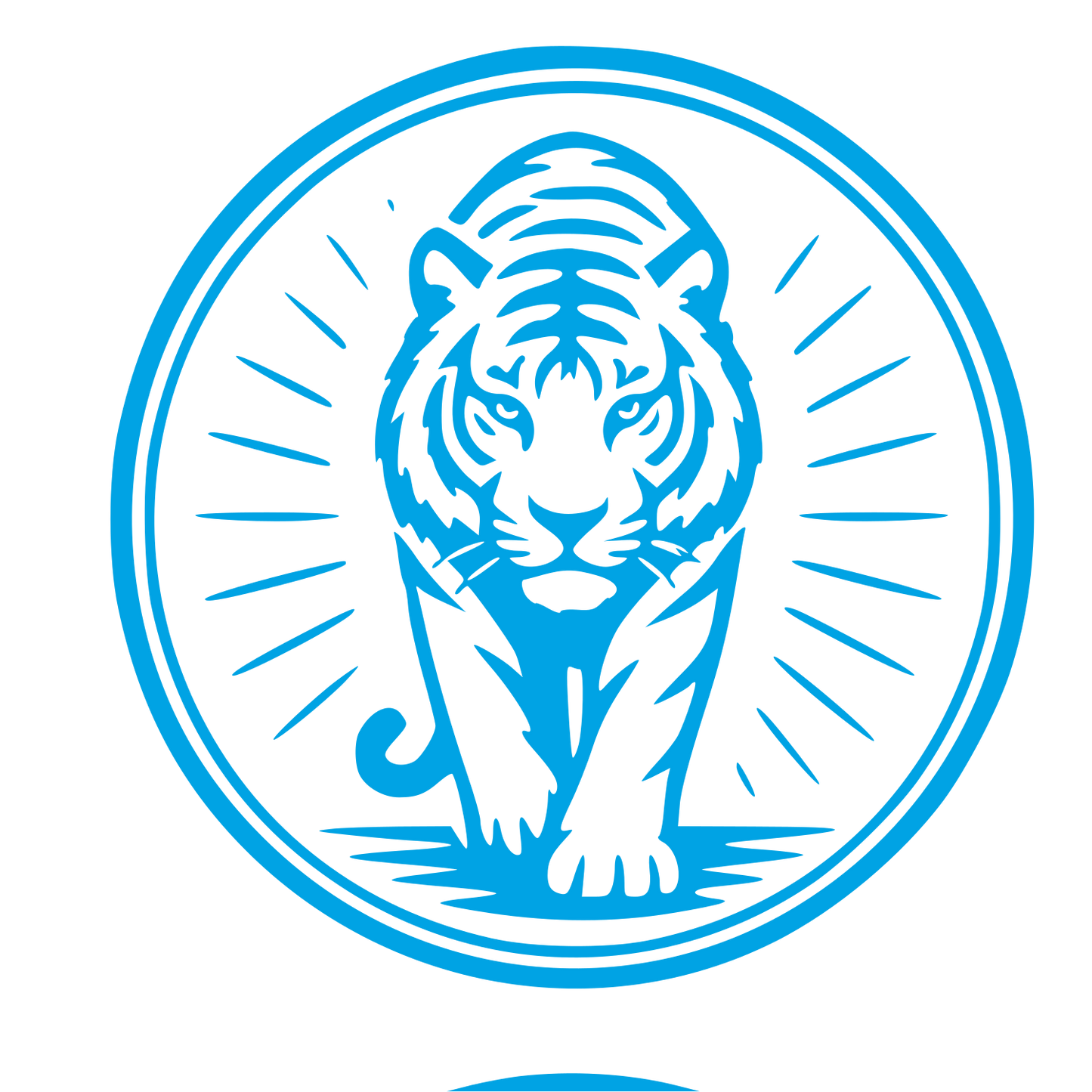 Tiger Stamp Badge Logo #00a3e4