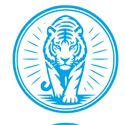 Tiger Stamp Badge Logo #00a3e4