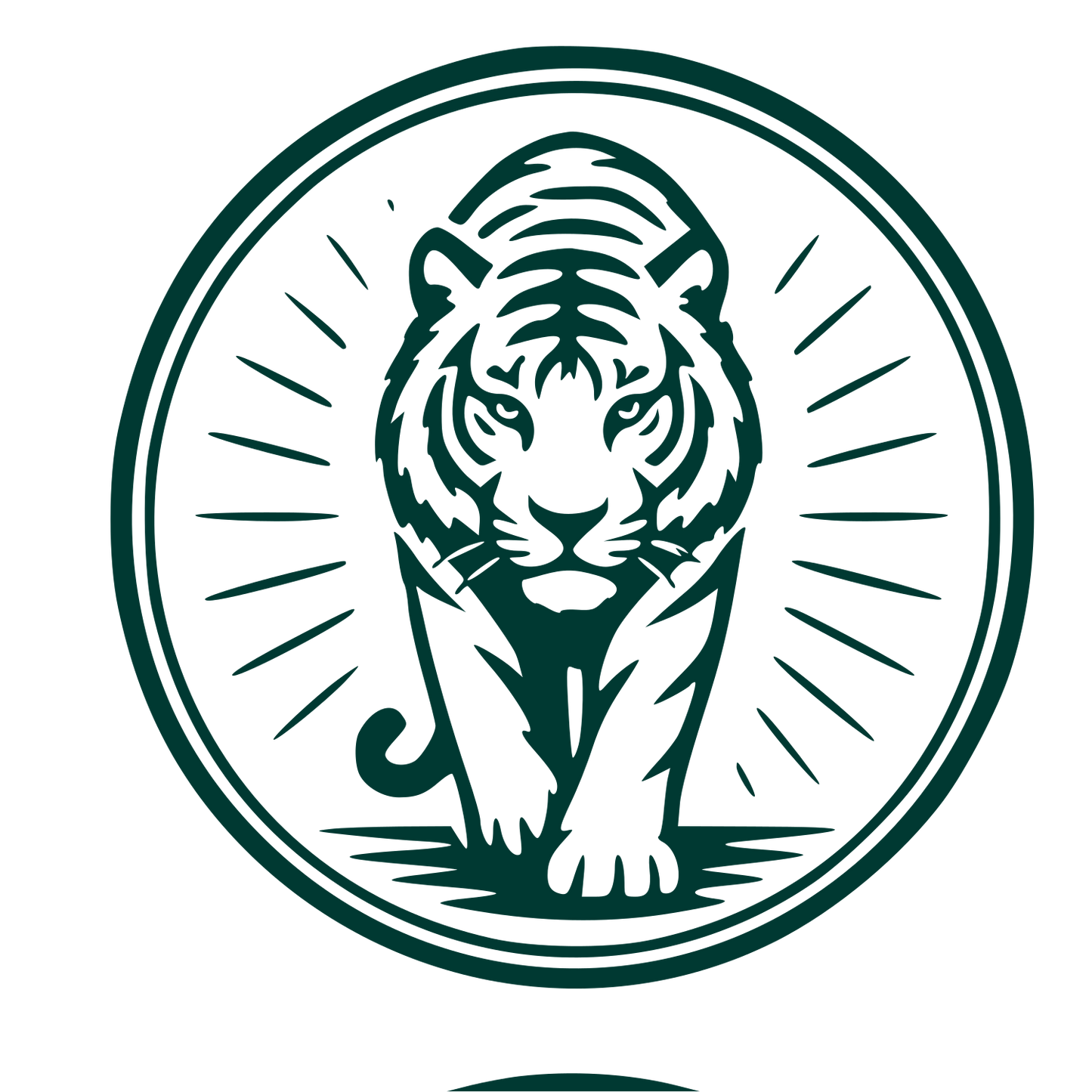 Tiger Stamp Badge Logo #003932