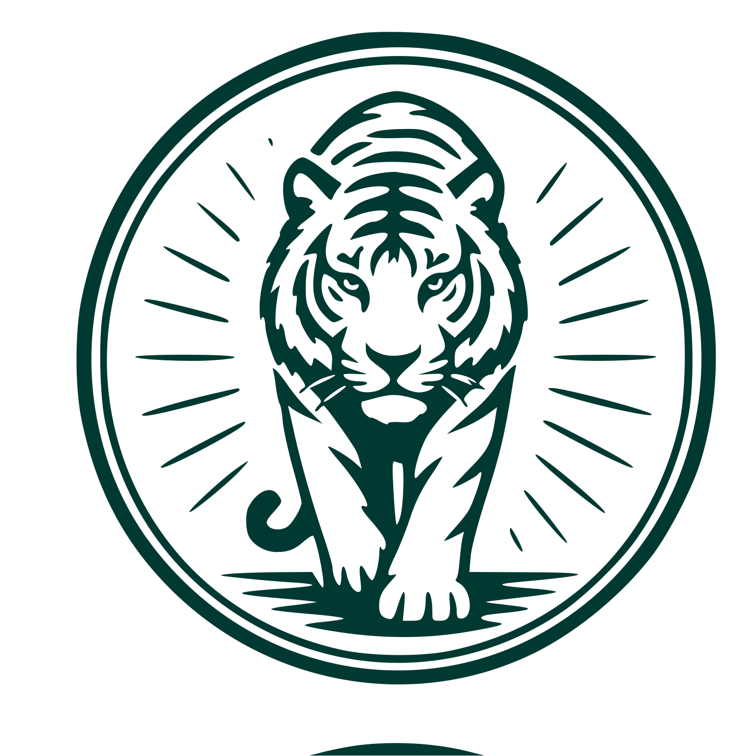 Tiger Stamp Badge Logo #003932
