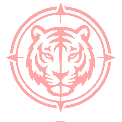 Tiger Head Crosshair Badge Logo #ffa6a6