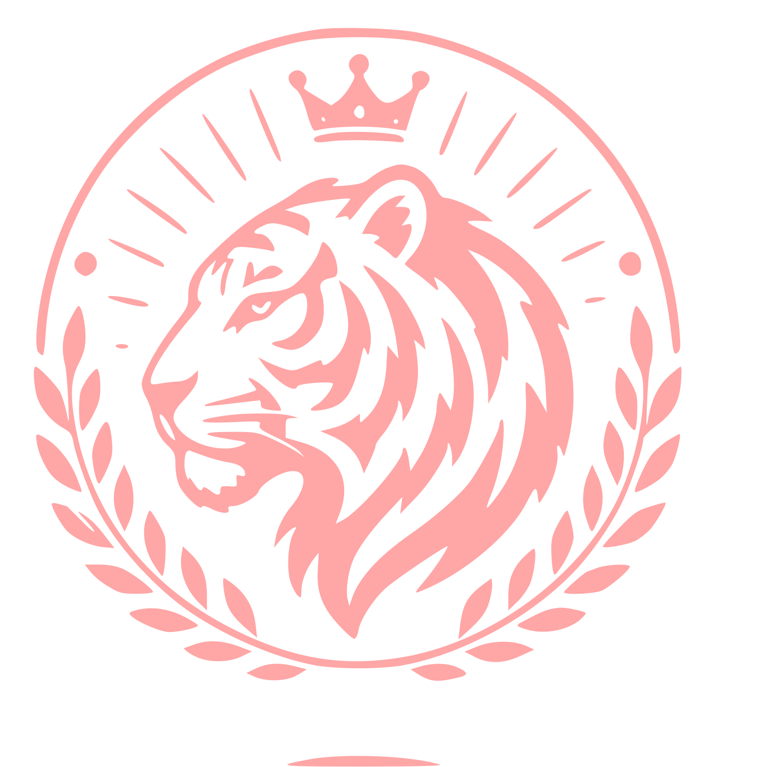 Tiger Crown Badge Logo #ffa6a6
