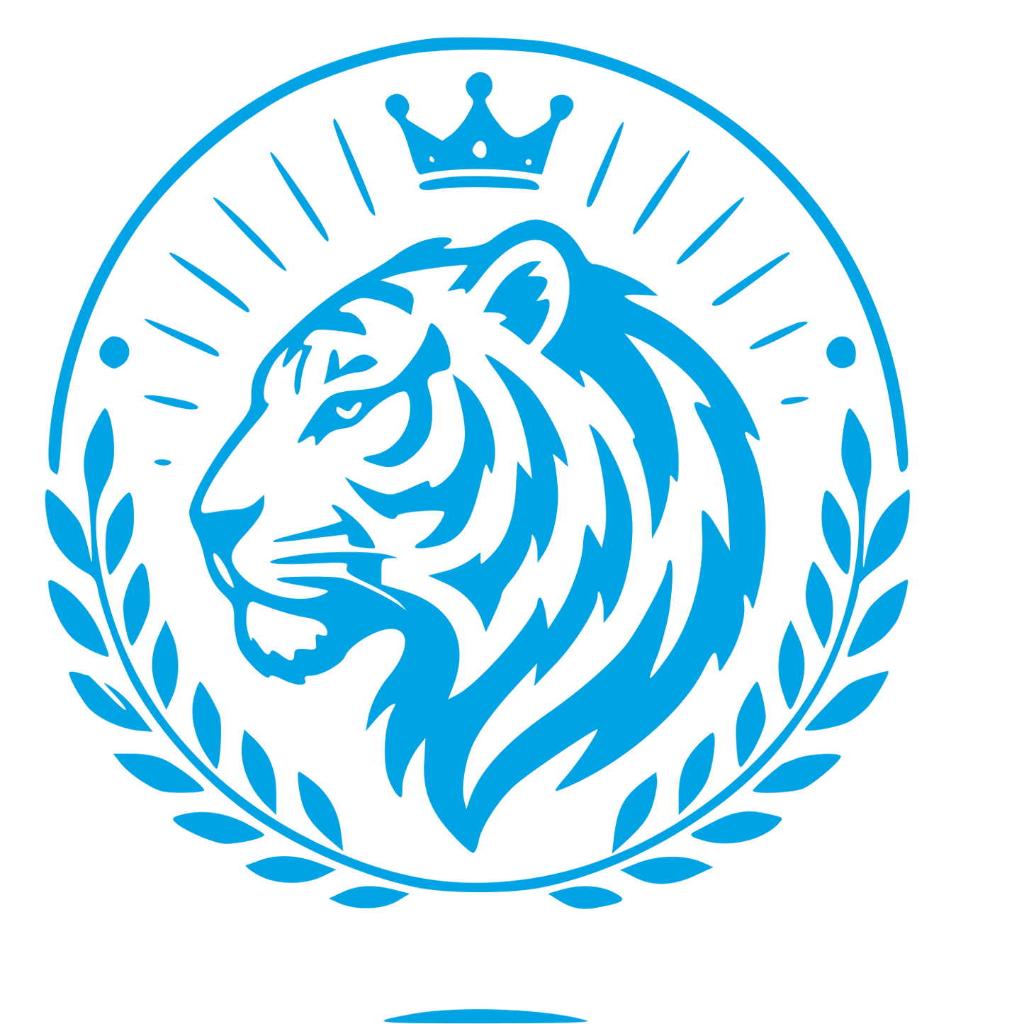 Tiger Crown Badge Logo #00a3e4