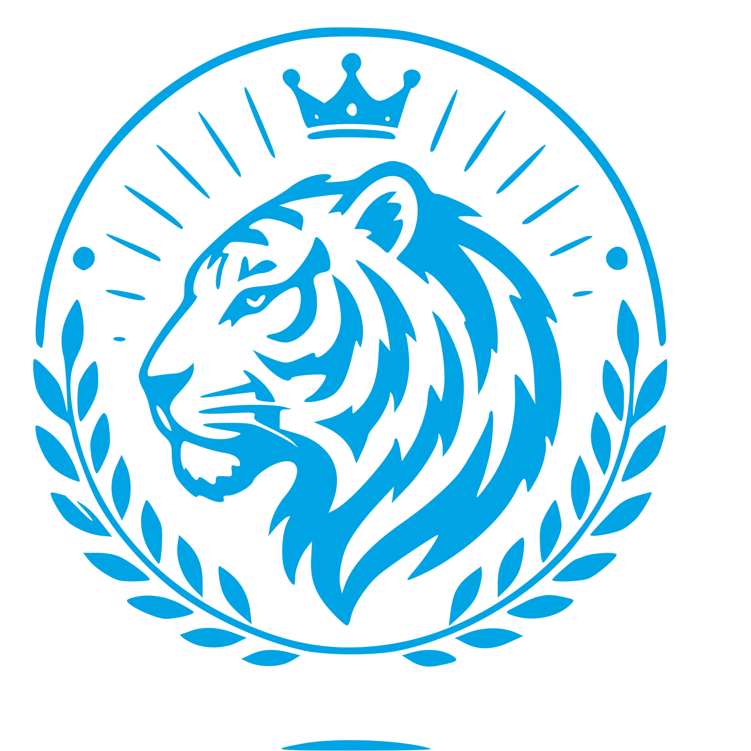 Tiger Crown Badge Logo #00a3e4
