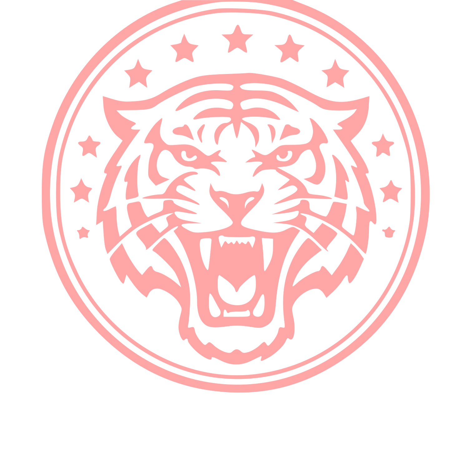 Tiger Badge Stamp Logo #ffa6a6