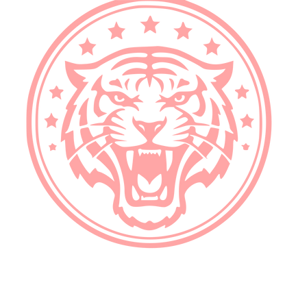 Tiger Badge Stamp Logo #ffa6a6