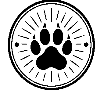 Paw Print Badge Logo
